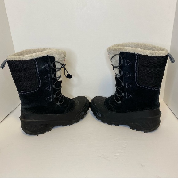 The North Face Boots Waterproof Lined Black & White Youth Size 5 - Picture 8 of 14